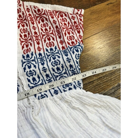 Beachlunchlounge Women's Split Neck Tiered Ruffle Dress SZ XLarge Casual - Picture 6 of 7